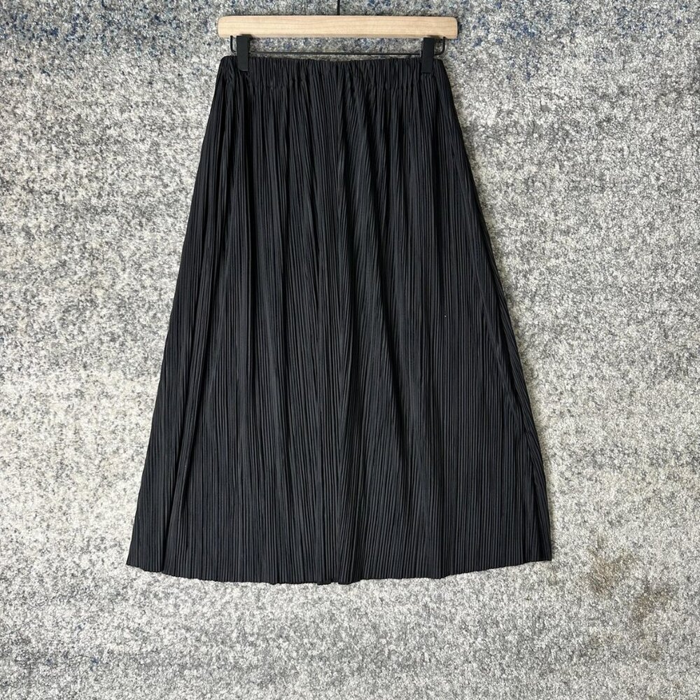 Samsoe Samsoe Skirt‎ Womens XS Black Uma Pleated Midi Basic Recycled Polyester